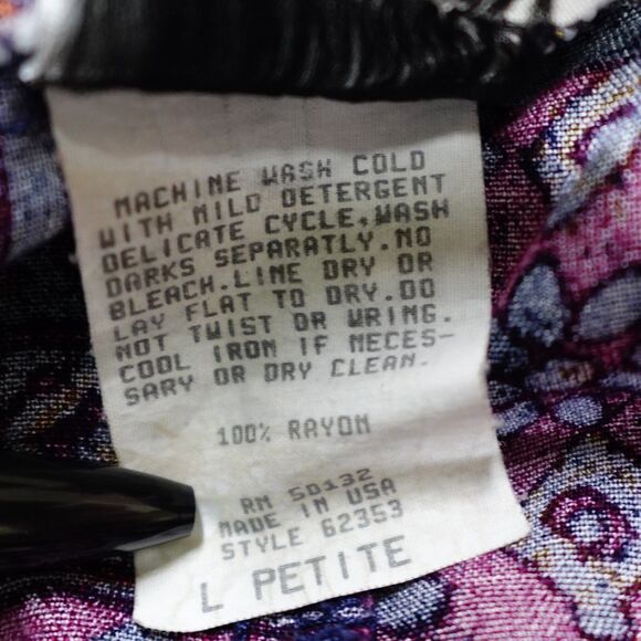 Bon Worth Skirt Petite Large Women Thanksgiving Fall Boho Peasant Cottage Floral - Picture 4 of 10